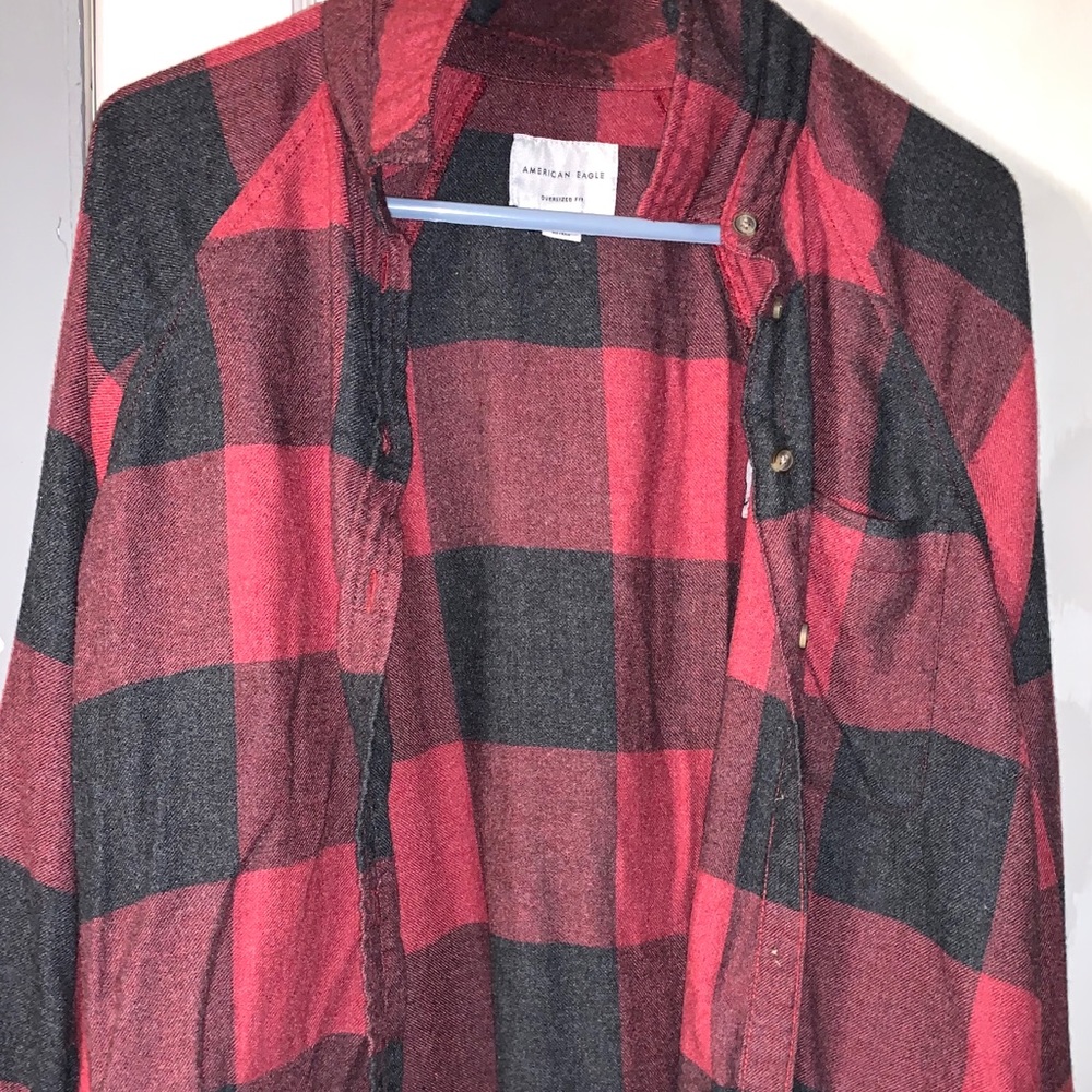 American Eagle Red and black flannel